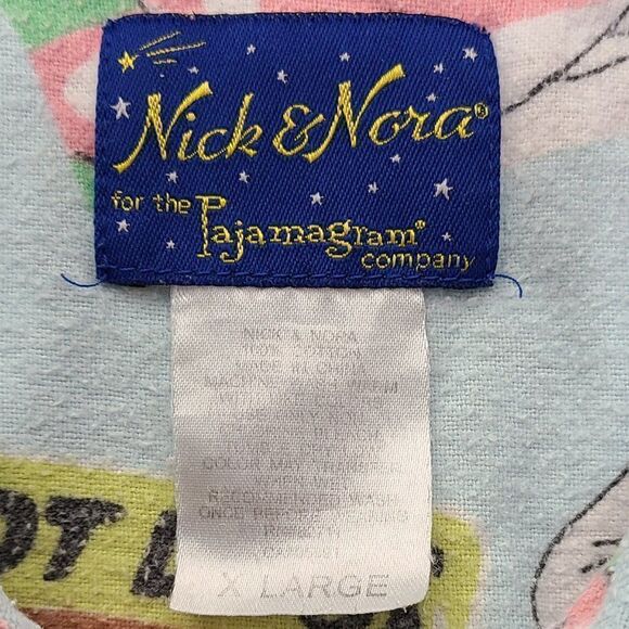 Nick & Nora 1950's Pajamas Vintage 1990's Size XL - Picture 15 of 16